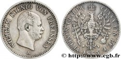 GERMANY - PRUSSIA 1/6 Thaler Guillaume roi de Prusse / aigle couronné 1863 Berlin