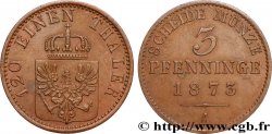 ALLEMAGNE - PRUSSE 3 Pfenninge 1875 Berlin