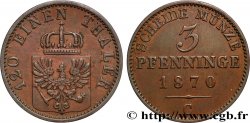 GERMANY - PRUSSIA 3 Pfenninge 1870 Francfort