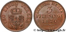 ALLEMAGNE - PRUSSE 3 Pfenninge 1870 Berlin