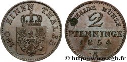 ALLEMAGNE - PRUSSE 2 Pfenninge Royaume de Prusse 1854 Berlin