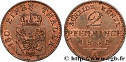 ALLEMAGNE - PRUSSE 2 Pfenninge 1865 Berlin