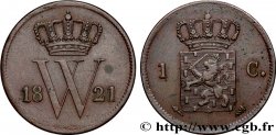 PAYS-BAS 1 Cent  emblème monogramme de Guillaume Ier 1821 Utrecht