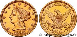 ÉTATS-UNIS D AMÉRIQUE 2 1/2 Dollars or (Quarter Eagle) type “Liberty Head” 1906 Philadelphie