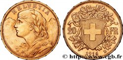 GOLD, PALLADIUM & PLATINUM INVESTMENT 20 Francs or &nbsp;Vreneli&nbsp;  1916 Berne