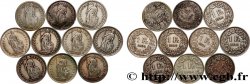 ARGENTO INVESTIMENTO Lot de 10 pièces de 1 Franc Helvetia n.d. Berne