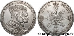 ALLEMAGNE - PRUSSE 1 Thaler couronnement de Guillaume Ier et Augusta 1861 Berlin TTB+ 