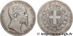 ITALIE - ROYAUME DE SARDAIGNE - VICTOR-EMMANUEL II 5 Lire  1857 Gênes