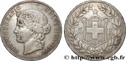 SUISSE 5 Francs Helvetia 1890 Berne