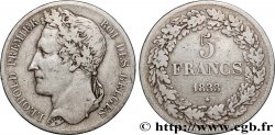 BELGIQUE 5 Francs Léopold Ier 1833 