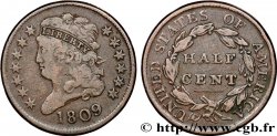 ÉTATS-UNIS D AMÉRIQUE 1/2 Cent ‘Classic Head’ 1809 Philadelphie