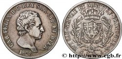 ITALY - KINGDOM OF SARDINIA - CHARLES-FELIX 5 Lire  1828 Gênes