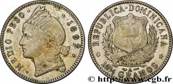 DOMINICAN REPUBLIC 1/2 Pesos 1897 