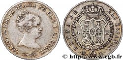 SPAIN 4 Reales Isabelle II 1848 Madrid