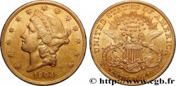 GOLD, PALLADIUM & PLATINUM INVESTMENT 20 Dollars  Liberty  1904 Philadelphie