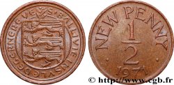 GUERNSEY 1/2 New Penny 1971 Londres VZ 