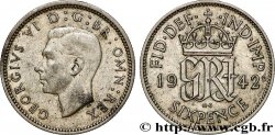 UNITED KINGDOM 6 Pence Georges VI 1942 Londres XF 