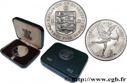 GUERNSEY 25 Pence Proof 25 ans de mariage Elisabeth II et Philip 1972 