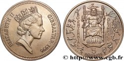 GIBRALTAR 5 Pounds Elisabeth II / Centenaire des Jeux Olympiques 1996 