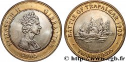 GIBRALTAR 2 Pounds (2 Livres) Elisabeth II / bataille navale de Trafalgar en 1805 2005 