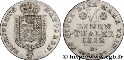 GERMANY - KINGDOM OF WESTPHALIA - JÉRÔME NAPOLÉON 1/6 Thaler 1812 Brunswick