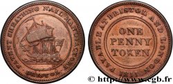 BRITISH TOKENS OR JETTONS 1 Penny Bristol (Somerset) Sheathing Nail Manufactury (fabrique de clous) 1811 