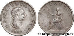 UNITED KINGDOM 1/2 Penny Georges III tête laurée 1807  VF 