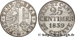 SUISSE - RÉPUBLIQUE DE GENÈVE 25 Centimes 1839 