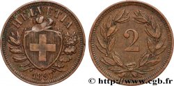 SWITZERLAND 2 Centimes (Rappen) 1897 Berne 