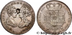 ITALY - KINGDOM OF ETRURIA - CHARLES-LOUIS and MARIE-LOUISE 10 Paoli ou Francescone, contremarqué du buste de Napoléon 1807 Florence