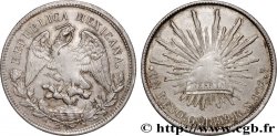 MEXIQUE 1 Peso aigle / bonnet phrygien et rayons 1899 Guanajuato