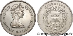 GIBRALTAR 25 Pence Elisabeth II / jubilé d’argent 1977 