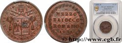 ITALY - PAPAL STATES - GREGORY XVI (Bartolomeo Alberto Cappellari) 1/2 Baiocco an I 1831 Rome