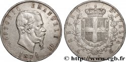 ITALY 5 Lire Victor Emmanuel II 1871 Milan