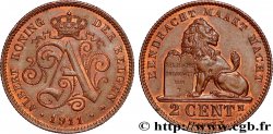 BELGIQUE 2 Centiemen (Centimes) Albert Ier légende flamande 1911 