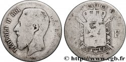 BELGIQUE 1 Franc Léopold II légende française 1867  TB 