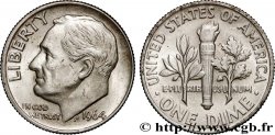 ÉTATS-UNIS D AMÉRIQUE 1 Dime (10 Cents) Roosevelt 1964 Philadelphie