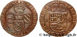 PAYS-BAS ESPAGNOLS - DUCHÉ DE BRABANT - PHILIPPE IV 1 Liard 1654 Anvers