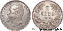 BULGARIA 2 Leva Ferdinand Ier 1913 Kremnitz