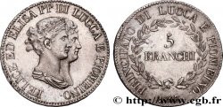 ITALY - PRINCIPALTY OF LUCCA AND PIOMBINO - FELIX BACCIOCHI AND ELISA BONAPARTE 5 Franchi 1807 Florence