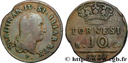 ITALY - KINGDOM OF NAPLES 10 Tornesi Ferdinand IV 1798 