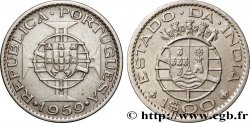 INDE PORTUGAISE 1 Escudo emblème du Portugal / emblème de l’État portugais de l Inde 1959 