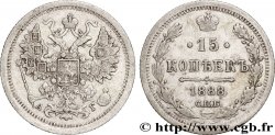 RUSSIA - ALEXANDER III 15 Kopecks aigle bicéphale 1888 Saint-Petersbourg