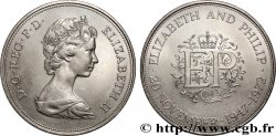 UNITED KINGDOM 25 New Pence (1 Crown) 25e anniversaire de mariage d’Elisabeth II 1972 