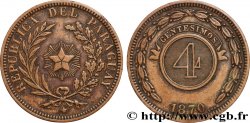 PARAGUAY 4 Centesimos 1870 Heaton