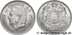 MONACO 5 Francs Louis II 1945 Paris MBC+ 
