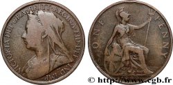 ROYAUME-UNI 1 Penny Victoria “old head” 1899  TB 