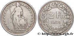 SUISSE 2 Francs Helvetia 1879 Berne TB 