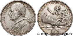 VATICANO Y ESTADOS PONTIFICIOS 5 Lire Pie XI an XI 1932 