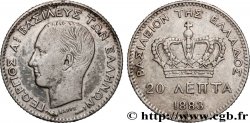 GREECE 20 Lepta Georges Ier 1883 Paris